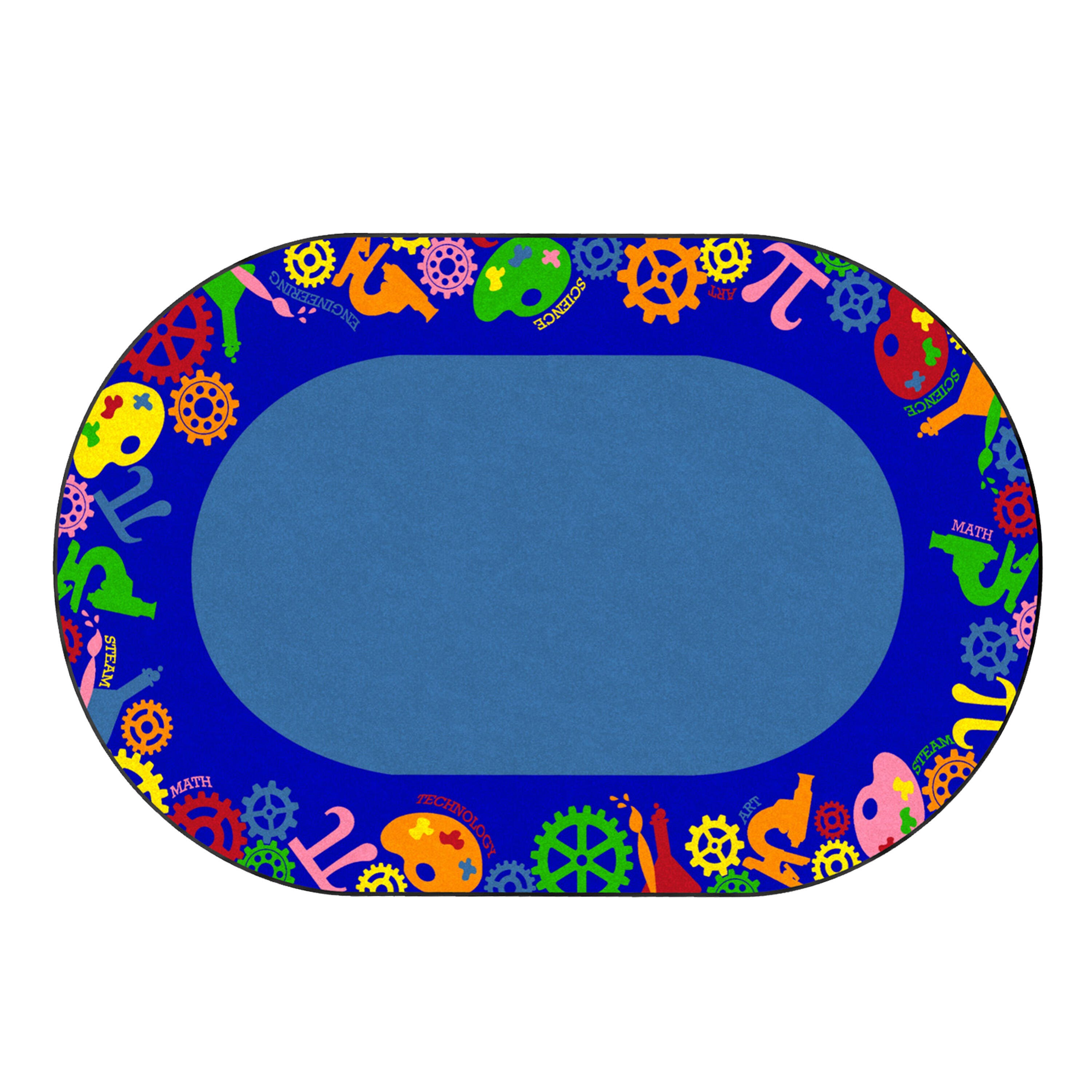 Childcraft STEAM Carpet for Classrooms, Oval 4002082